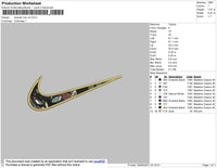 Swoosh Levi V2 Embroidery File 4 size