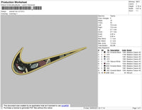 Swoosh Levi V2 Embroidery File 4 size