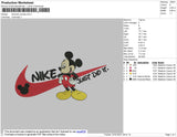 Swoosh Mickey Embroidery File 4 size