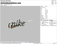 Swoosh Nike Burbery Embroidery File 8 size