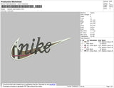 Swoosh Nike Burbery Embroidery File 8 size