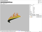 Swoosh On Fire Embroidery File 6 size