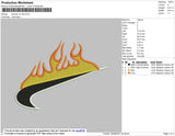 Swoosh On Fire Embroidery File 6 size