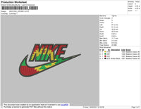 Swoosh Oromo Embroidery File 4 size