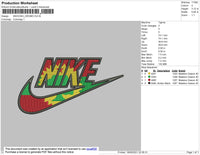 Swoosh Oromo Embroidery File 4 size