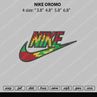 Swoosh Oromo Embroidery File 4 size