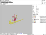 Swoosh Plaget Embroidery File 4 size