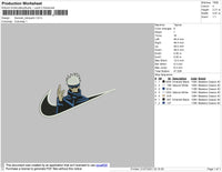 Swoosh Tokoyami Embroidery File 4 size
