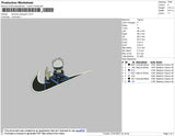 Swoosh Tokoyami Embroidery File 4 size