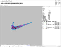 Swoosh Tokyo Revngers Embroidery File 4 size