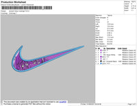Swoosh Tokyo Revngers Embroidery File 4 size
