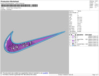 Swoosh Tokyo Revngers Embroidery File 4 size