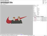 Swoosh Fred & George Embroidery File 4 size