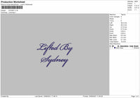 Sydney Text Embroidery File 4 size