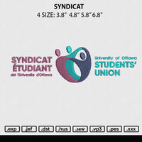 Syndicat Embroidery File 4 size