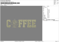 Coffeetext 1510 Embroidery File 6 sizes