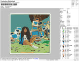 SZA Photo Embroidery File 4 size