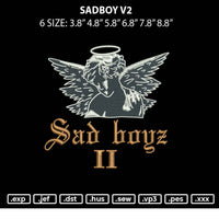 Sadboy V2 Embroidery File 6 sizes