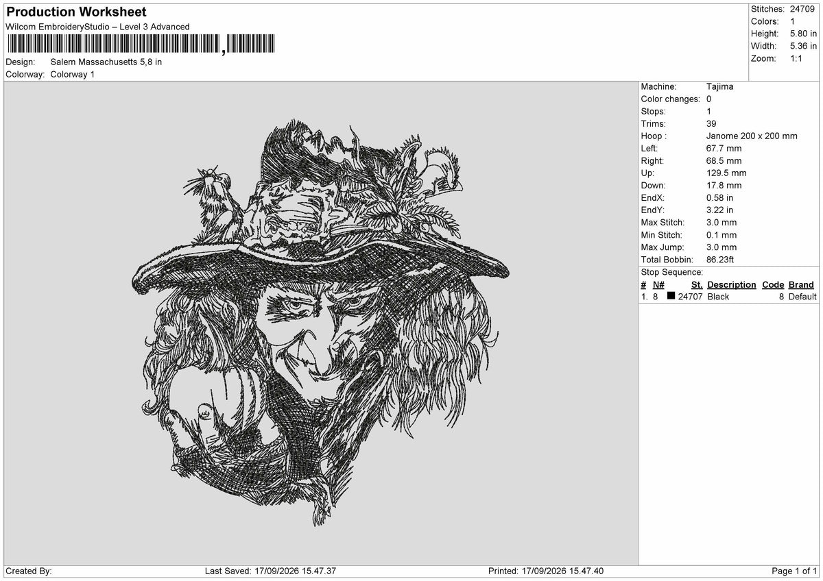 Photoembro 1709 Embroidery Machine Design File 6 sizes