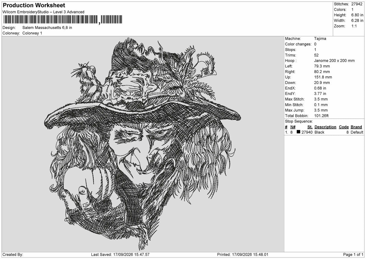 Photoembro 1709 Embroidery Machine Design File 6 sizes