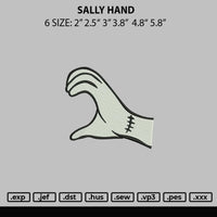 Sally Hand Embroidery File 6 sizes