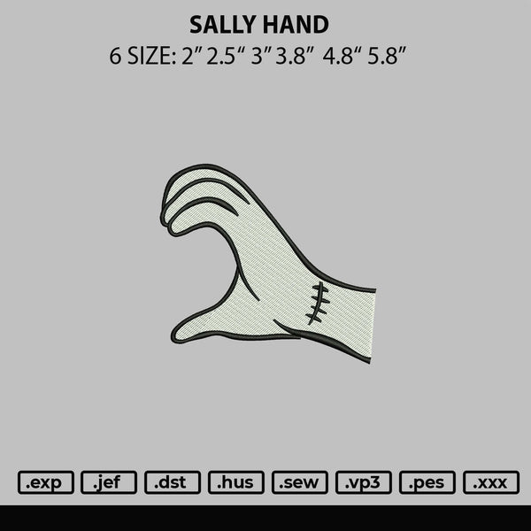 Sally Hand Embroidery File 6 sizes