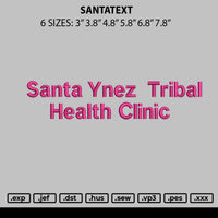Santatext 1708 Embroidery File 6 sizes