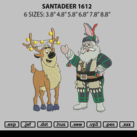 Santadeer 1612 Embroidery File 6 sizes