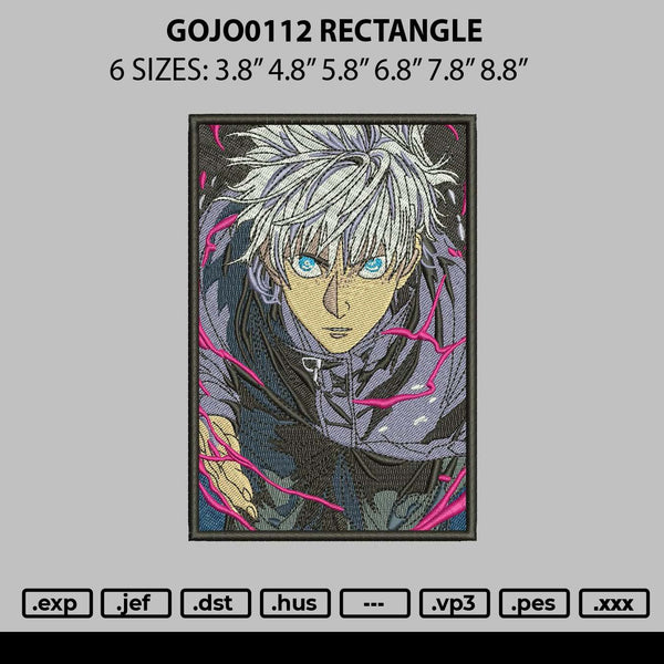 Gojo0112 Rectangle Embroidery File 6 sizes