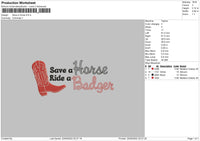 Save A Horse Embroidery File 6 sizes