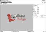 Save A Horse Embroidery File 6 sizes