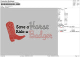 Save A Horse Embroidery File 6 sizes