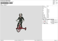 Saw Billy Embroidery File 6 sizes
