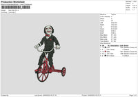 Saw Billy Embroidery File 6 sizes