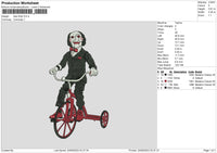 Saw Billy Embroidery File 6 sizes