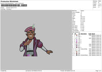 Scanlan Anime Embroidery file 6 sizes