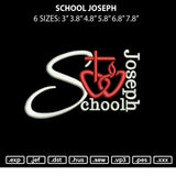 School Joseph Embroidery File 6 sizes