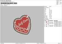 Selflove Heart Embroidery File 6 sizes
