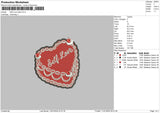 Selflove Heart Embroidery File 6 sizes