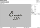 Senior24 02 Embroidery File 6 sizes