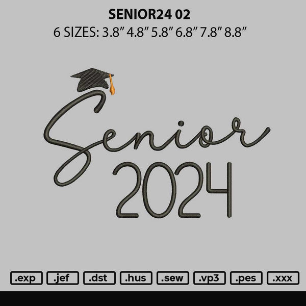 Senior24 02 Embroidery File 6 sizes