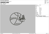 Senior 24 Embroidery File 6 sizes