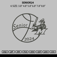 Senior 24 Embroidery File 6 sizes