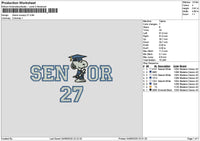 Senior Snoopy 26 27 Embroidery 2 Files