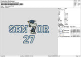 Senior Snoopy 26 27 Embroidery 2 Files