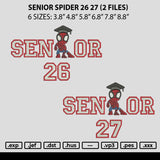 Senior Spider 26 27 Embroidery 2 Files
