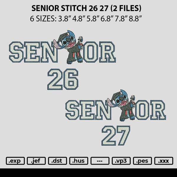 Senior Stitch 26 27 Embroidery 2 Files