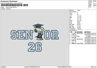Senior Snoopy 26 27 Embroidery 2 Files