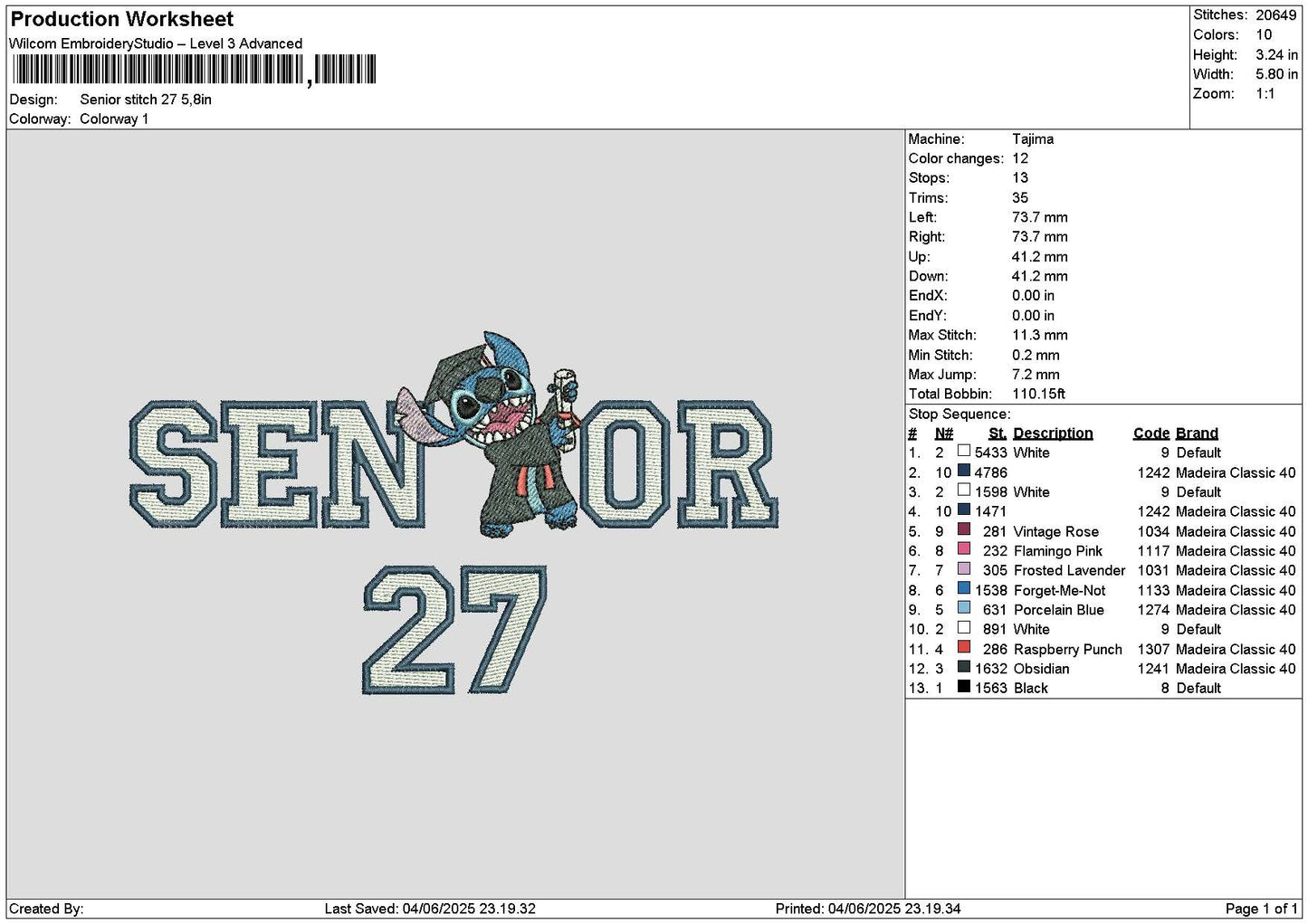 Senior Stitch 26 27 Embroidery 2 Files