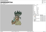 Senku Embroidery File 6 sizes